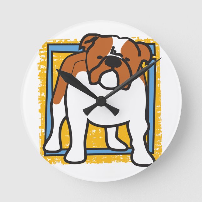 Bulldog Round Clock (Front)