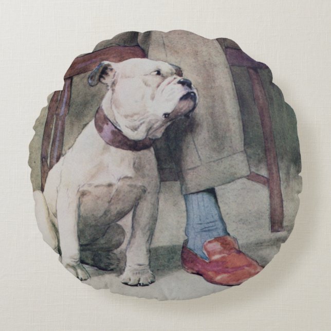 Bulldog Round Cushion (Front)