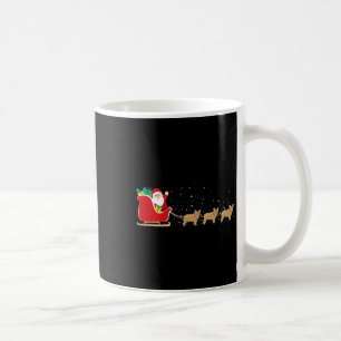 Bulldog Santa Christmas Sleigh - Fun Bulldog Xmas Coffee Mug