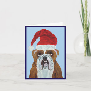 Bulldog Santa Claus Invitation