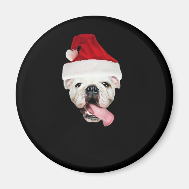 Bulldog Santa Essential T-Shirt Magnet (Front)