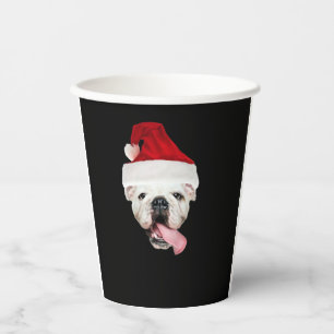 Bulldog Santa Essential T-Shirt Paper Cups