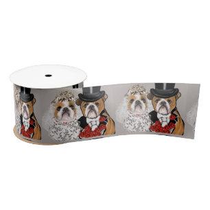 Bulldog satin ribbon