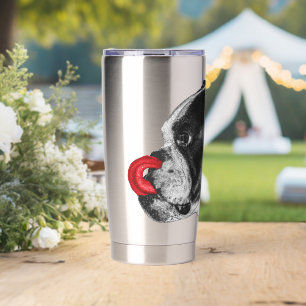 Bulldog Scarlet Tongue Charm Insulated Tumbler