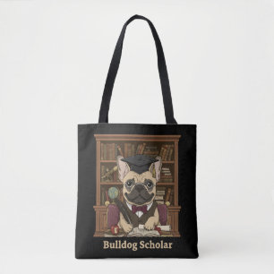 Bulldog Scholar Cute French Bulldog Professor Tote Bag