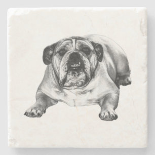 Bulldog shade of joy stone coaster