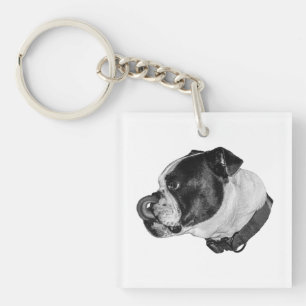 Bulldog Shaded Keychain