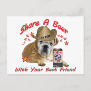 Bulldog Share A Beer products Postcard