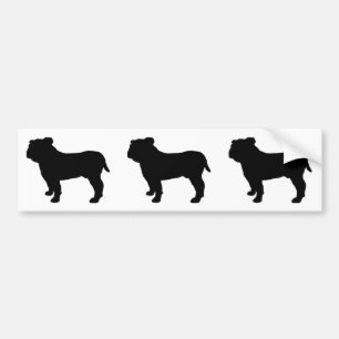 Bulldog Silhouette Bumper Sticker