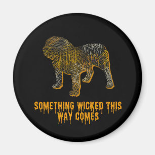 BullDog Silhouette Fun Halloween Magnet