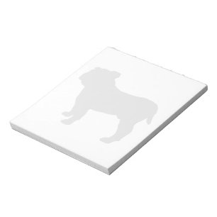 Bulldog Silhouette Notepad