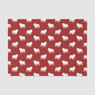 Bulldog Silhouettes Pattern Tissue Paper
