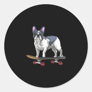 Bulldog Skateboard Skateboarding Classic Round Sticker