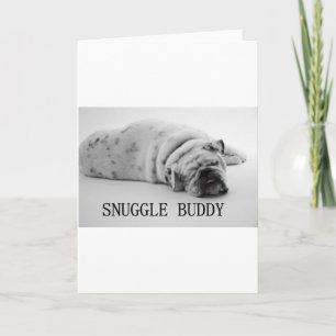bulldog snuggle buddy card