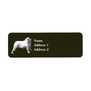 Bulldog Standing Tall Return Address Label