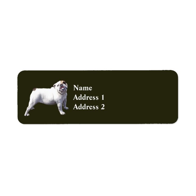 Bulldog Standing Tall Return Address Label (Front)