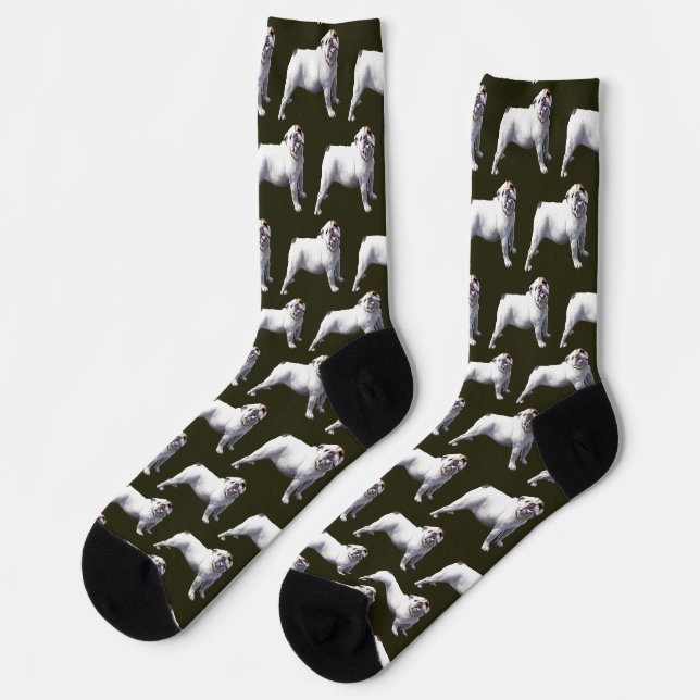 Bulldog Standing Tall Socks (Left)