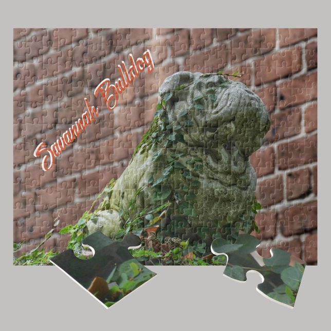 Bulldog Statue Savannah GA Photographic Jigsaw Puzzle (Creator Uploaded)