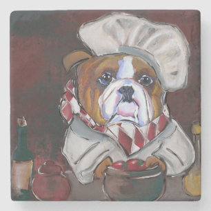 Bulldog  stone coaster