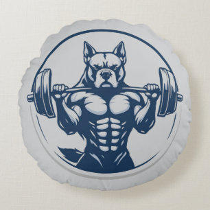 Bulldog Strength Round Cushion