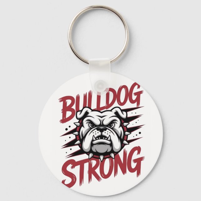 Bulldog Strong  Key Ring (Front)
