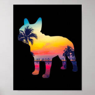Bulldog Sunset Design  Poster