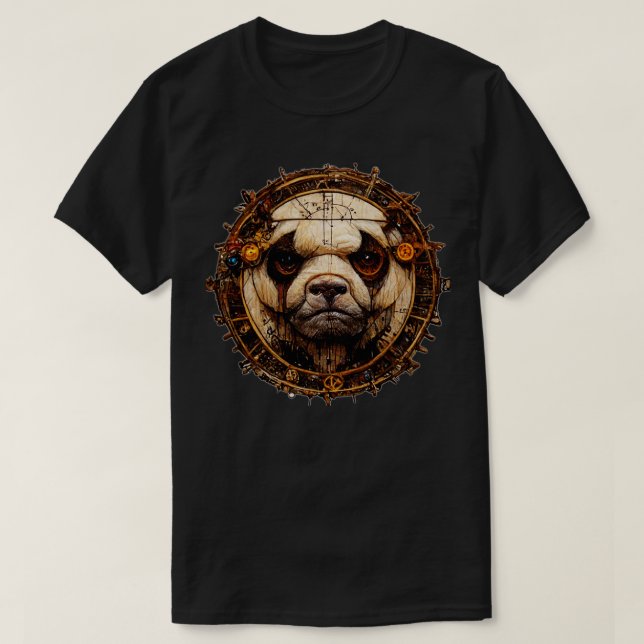 Bulldog Surreal Steampunk Artwork Dog Lover T-Shirt (Design Front)