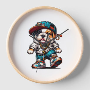 Bulldog Themed Clock
