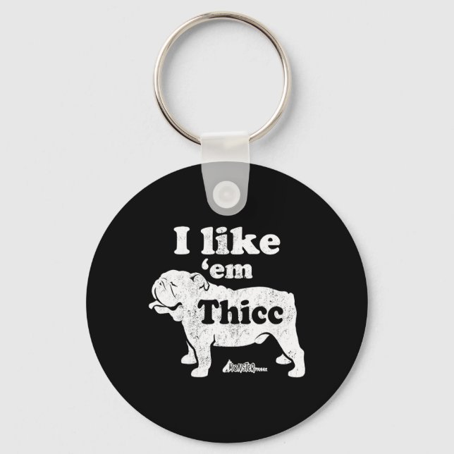 Bulldog Top  Key Ring (Front)