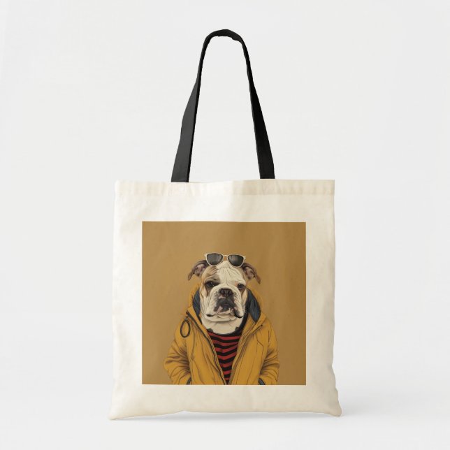 Bulldog  tote bag (Front)