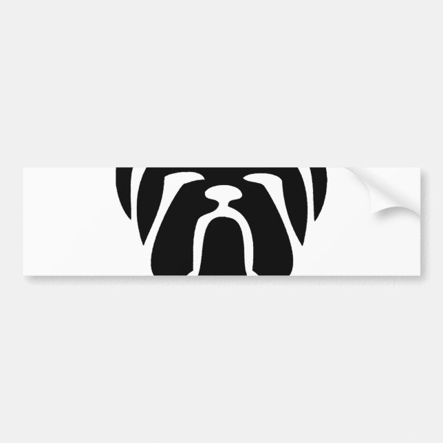 bulldog tribal bumper sticker (Front)