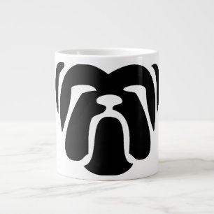 bulldog tribal large coffee mug