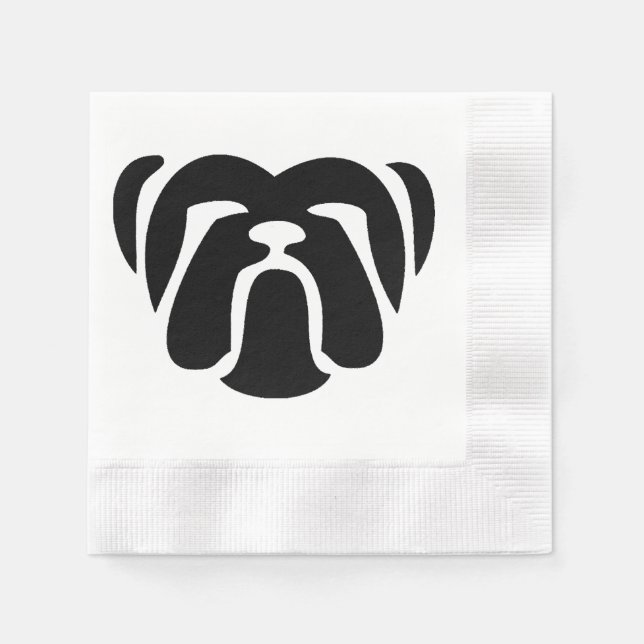 bulldog tribal.png napkin (Front)
