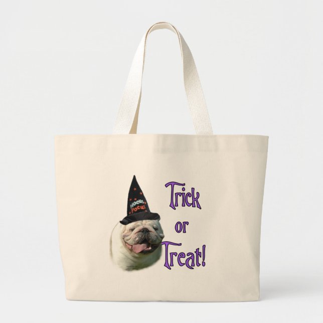 Bulldog Trick Large Tote Bag (Front)