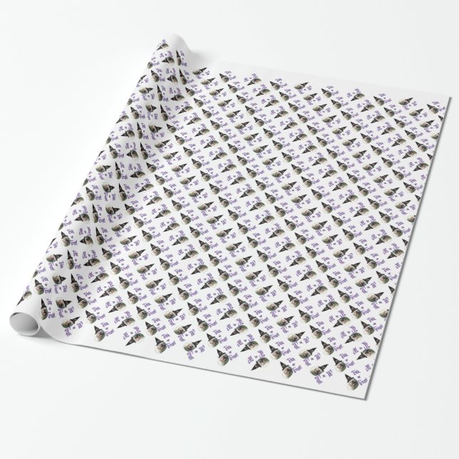 Bulldog Trick Wrapping Paper (Unrolled)