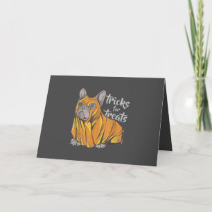 Bulldog Tricks For Treats Cute Halloween Bulldogs Holiday Card
