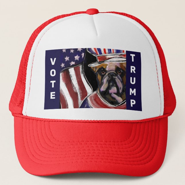 Bulldog            trucker hat (Front)