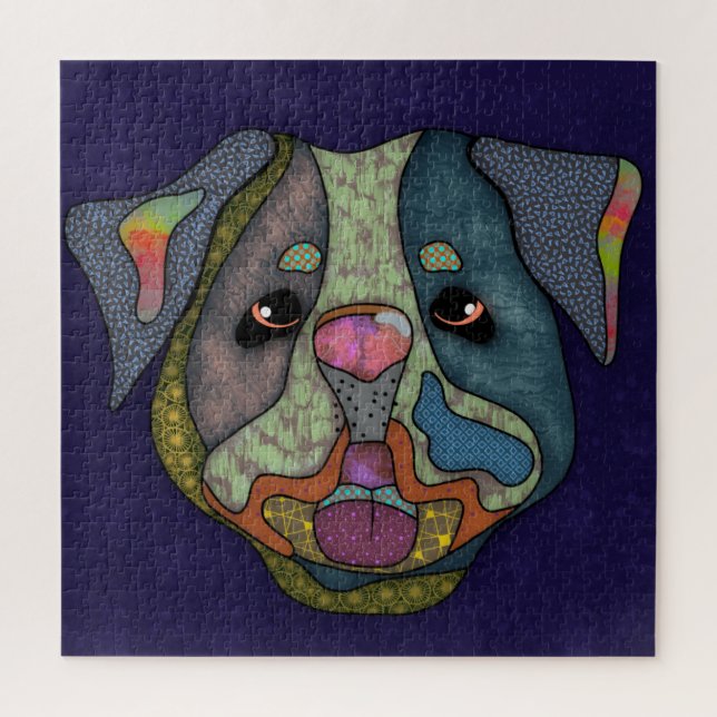 Bulldog ugly dog face Jigsaw Puzzle (Vertical)