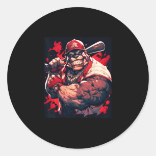 Bulldog Unleashing The Sports Spirit Classic Round Sticker