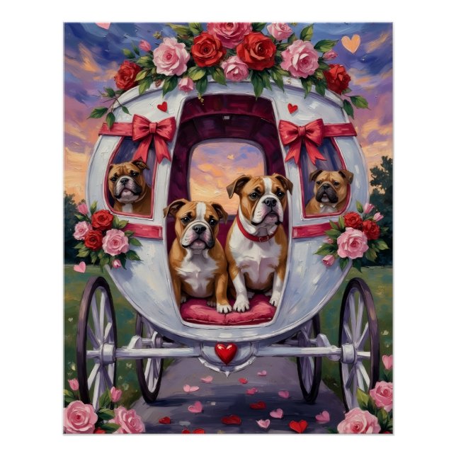 Bulldog Valentine's Day Poster (Front)