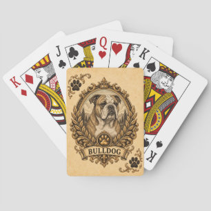 Bulldog, Vintage Heritage Dog Playing Cards