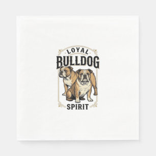 Bulldog Vintage Shirt Twin Bulldogs Engraving Tee_ Napkin