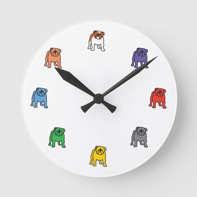 Bulldog Wall Clock (Front)