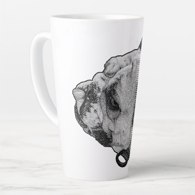 Bulldog Warm Ease Latte Mug (Left Angle)