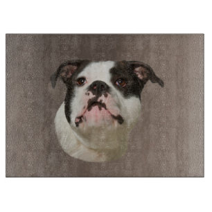 Bulldog Water Colour Art Painting Cutting Board