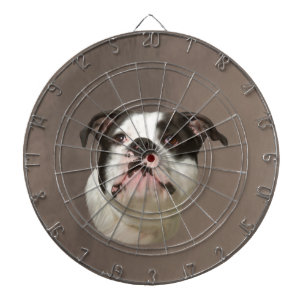 Bulldog Water Colour Art Painting Dartboard