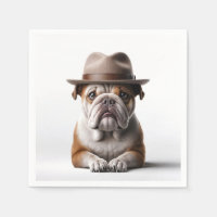 Bulldog Wearing a Fedora