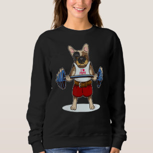 Bulldog Weightlifting I heart papa  Gym Bulldog Da Sweatshirt