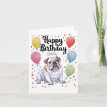 Bulldog with Balloons