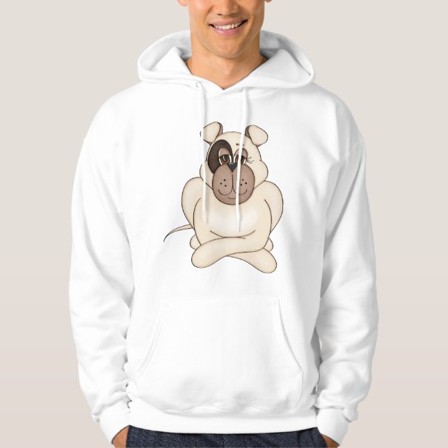 Bulldog with Big Eyes Hoodie (Front)